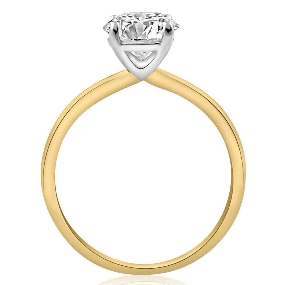 Pompeii3 VS 1 1/2CT Moissanite 4Prong Solitaire Engagement Ring in White or Yellow Gold 2