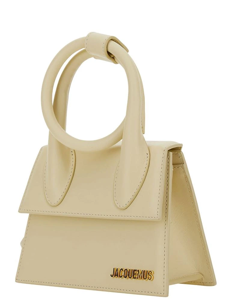 Jacquemus le Chiquito Noeud White Crossbody Bag With Logo In Leather Woman 2