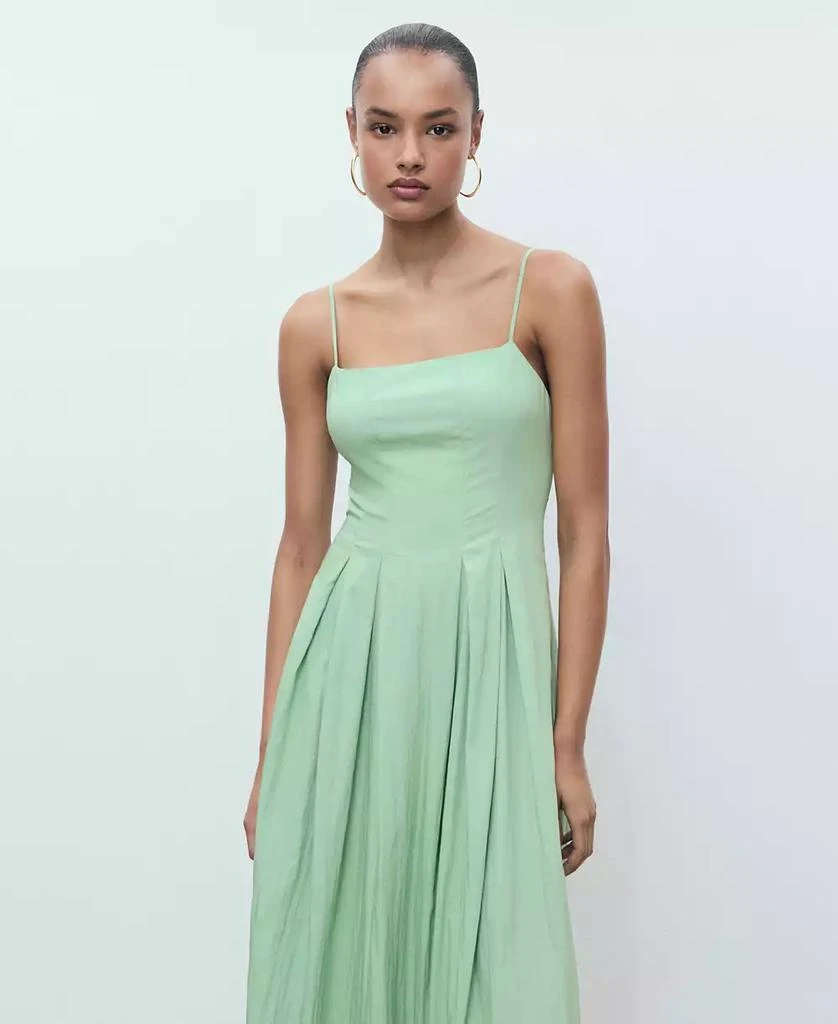 mango pleated a line dress Pleated A-line dress - Women