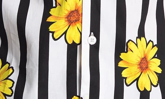 Public Art Wallflower Striped Short Sleeve Shirt 4