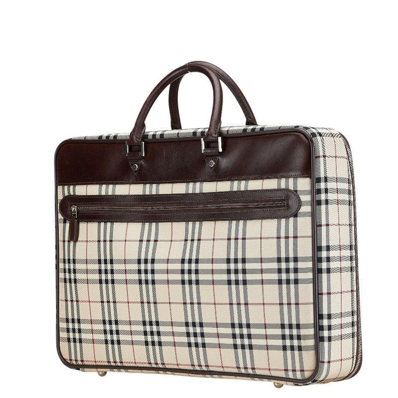 Burberry Nova Check Canvas Leather Briefcase