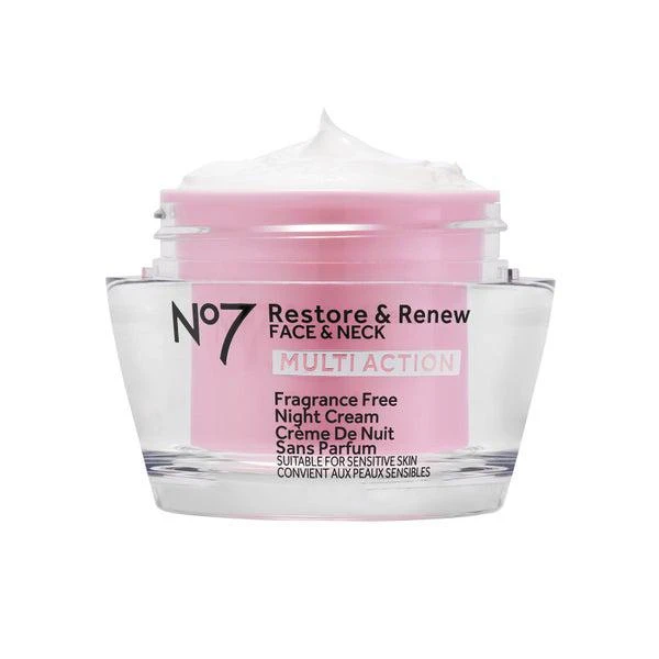 No7 Restore & Renew Multi Action Face & Neck Fragrance Free Night Cream (50ml) 4