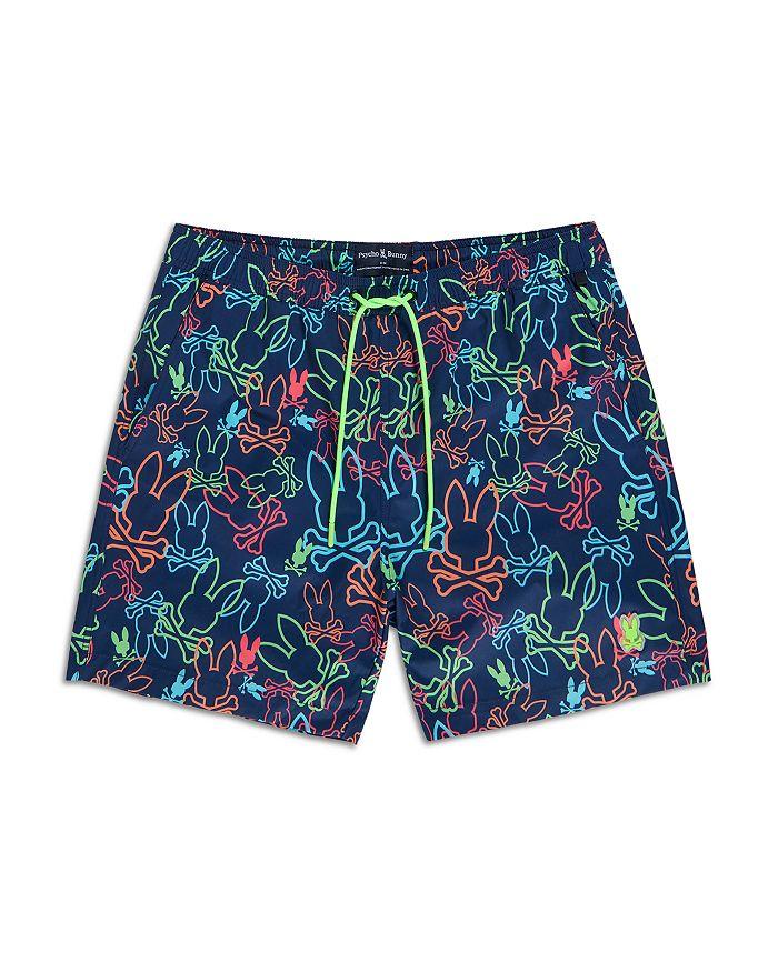 Psycho Bunny Barrett Drawstring 5.75" Swim Trunks