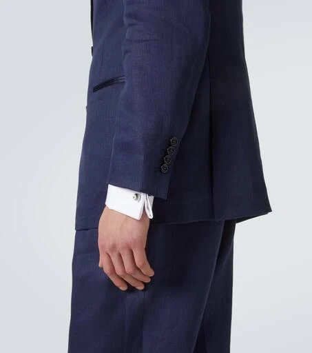 Brunello Cucinelli Double-breasted linen tuxedo 7