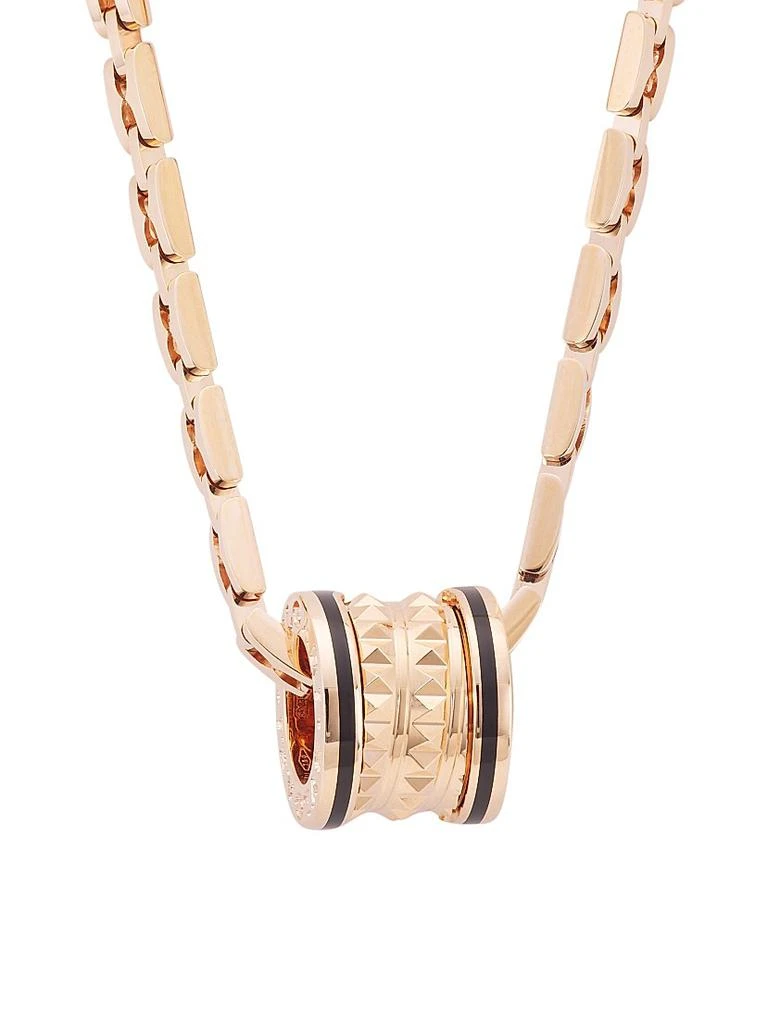 BVLGARI B.zero1 Rock 18K Rose Gold & Black Ceramic Pendant Necklace 1