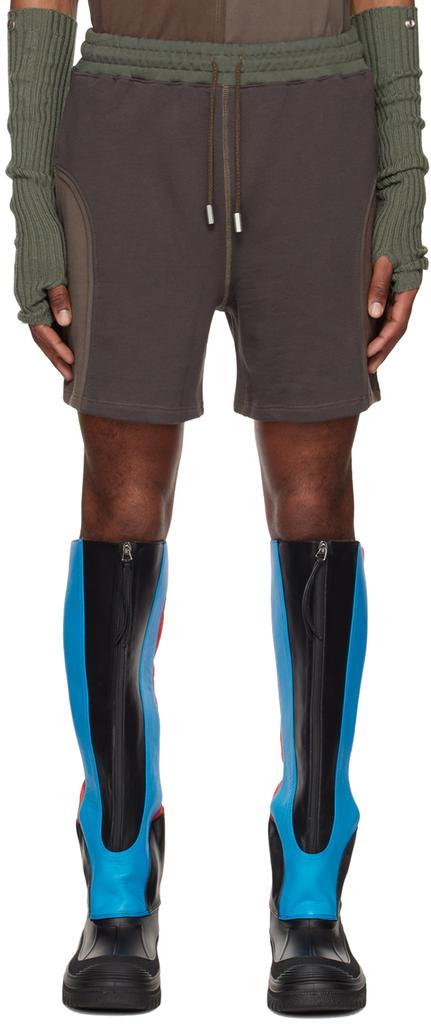 Eckhaus Latta Purple Paneled Shorts
