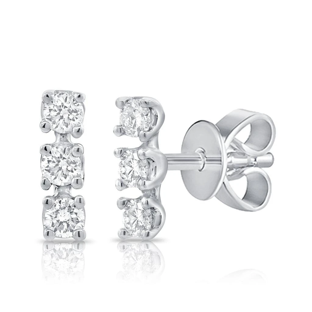 Sabrina Designs 14k Gold & Diamond Bar Stud Earrings 2