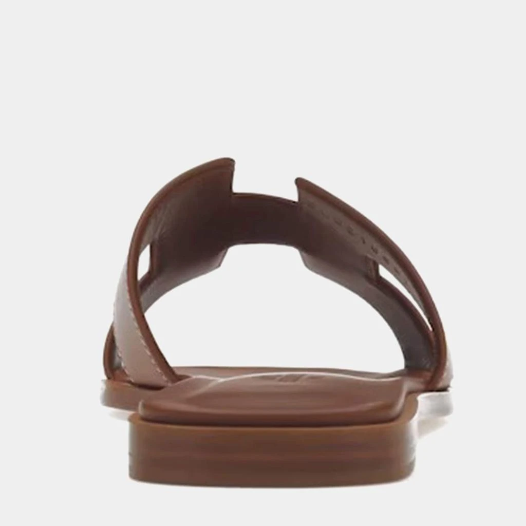 Hermes Hermes Brown Calfskin Leather Oran Sandal 37 4