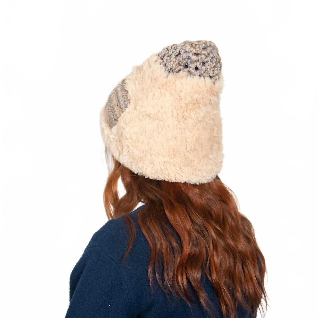 WYETH Dewey Oversized Bucket Beanie In Natural - Hats - Free  display picture 1