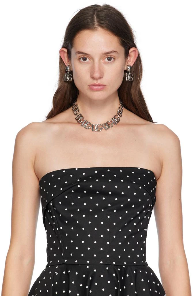 Dolce & Gabbana Silver 'DG' Logo Choker 2