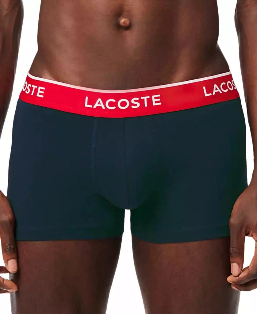 Lacoste Men's 3-Pack Regular-Fit Logo Waistband Trunk Underwear 5