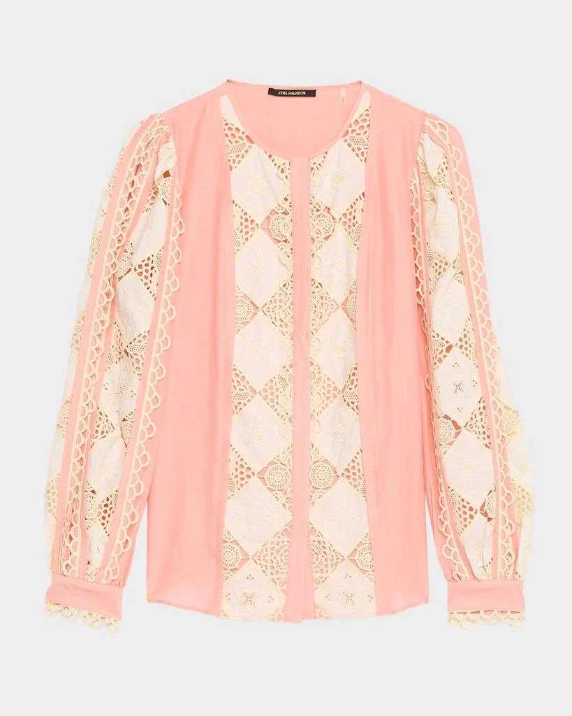Kobi Halperin Novi Lace-Embellished Blouse 1