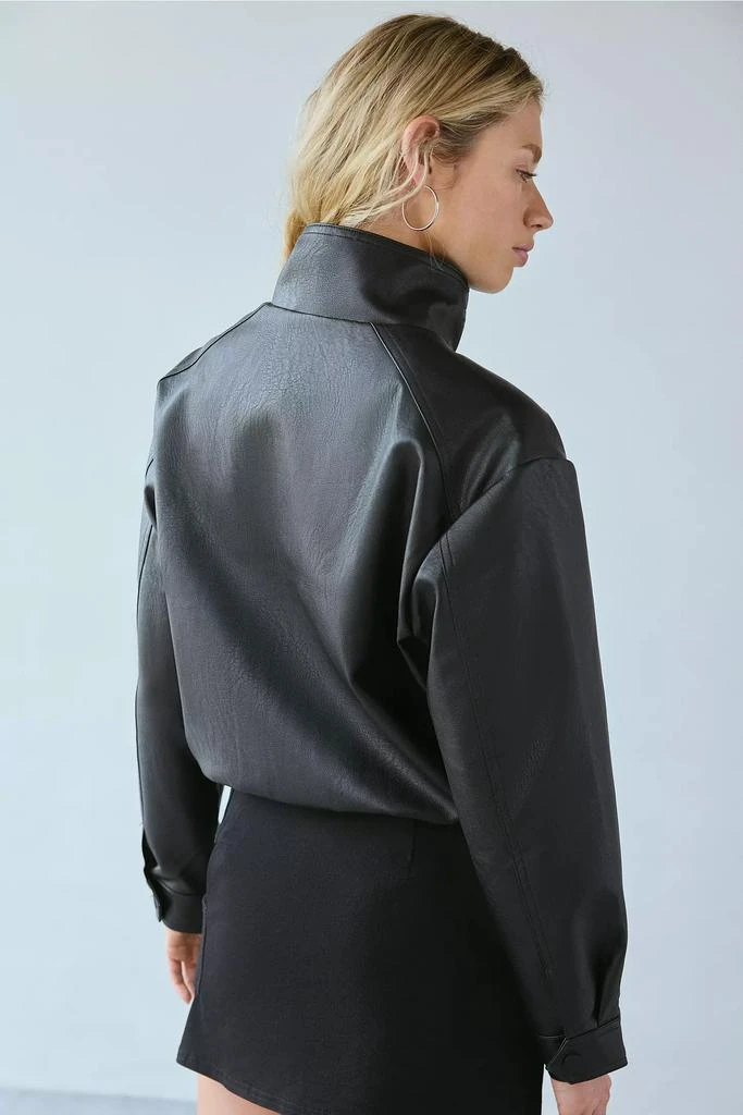 Silence + Noise Silence + Noise Chloe Faux Leather Bomber Jacket 4