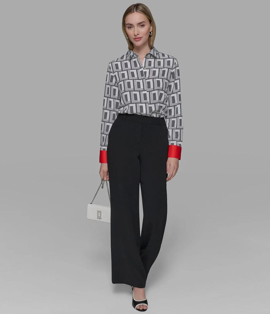 Karl Lagerfeld Paris DOUBLE L BLOUSE WITH CONTRAST CUFF 5