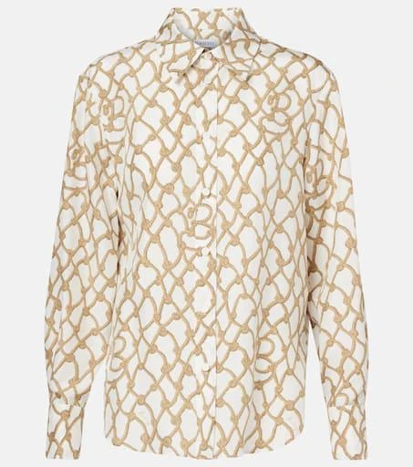 Burberry Printed silk poplin shirt 1