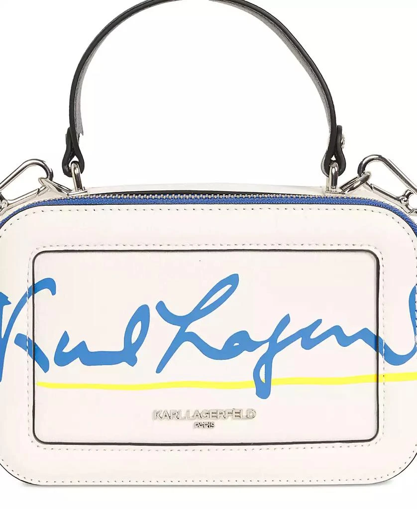 Karl Lagerfeld Paris Simone Karl Leather Small Camera Crossbody 3