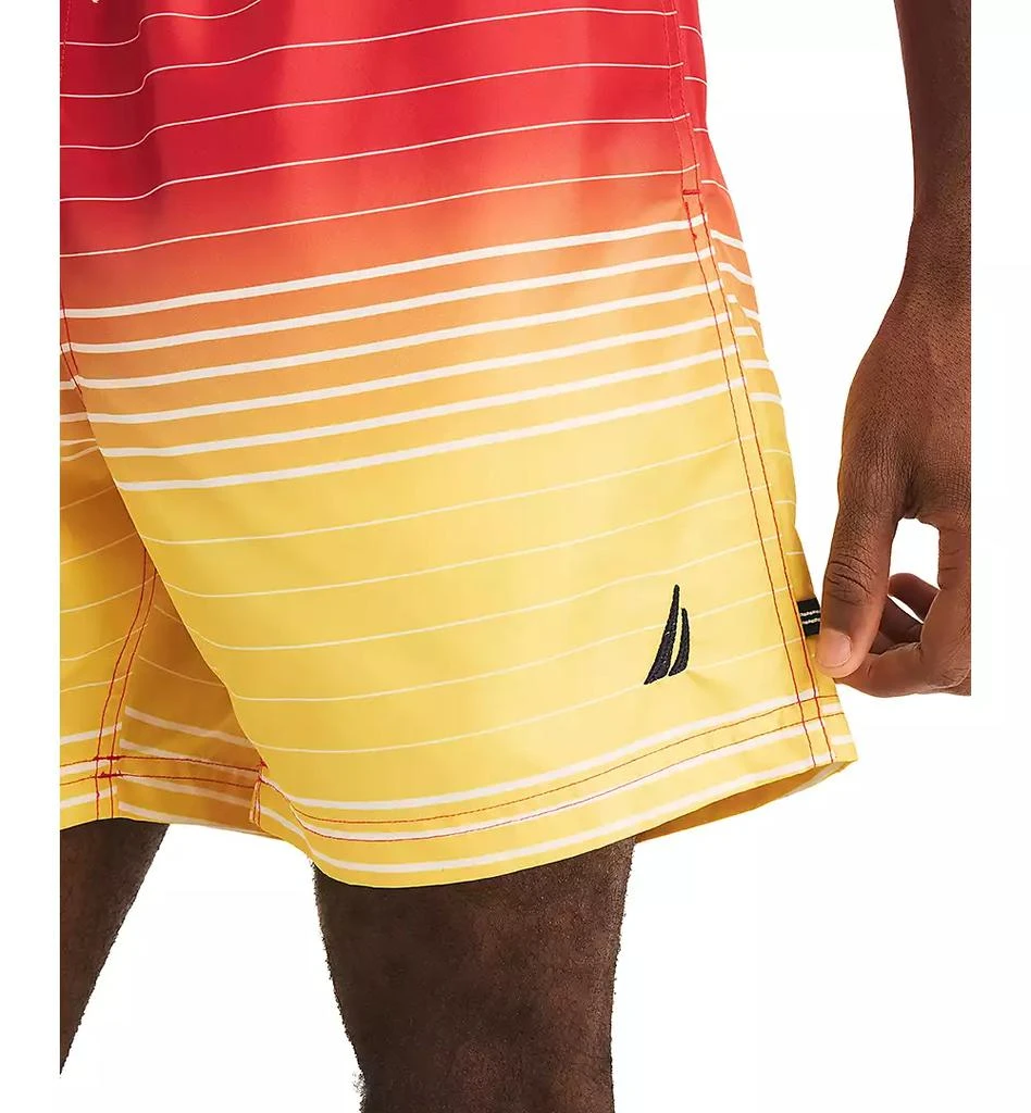 Nautica Men's Ombre Stripe Full Elastic 6" Swim Trunks 3