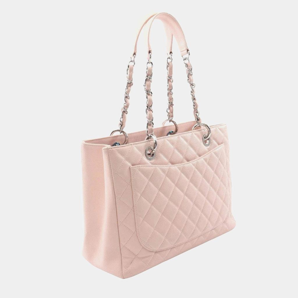 Chanel Chanel Grand GST Pink Grained Calfskin Leather Matelassé Tote