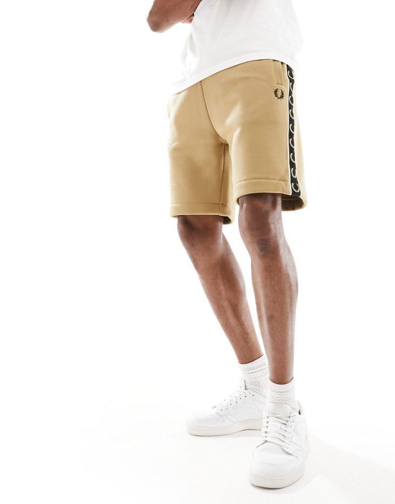 Fred Perry Fred Perry taped sweat short in beige