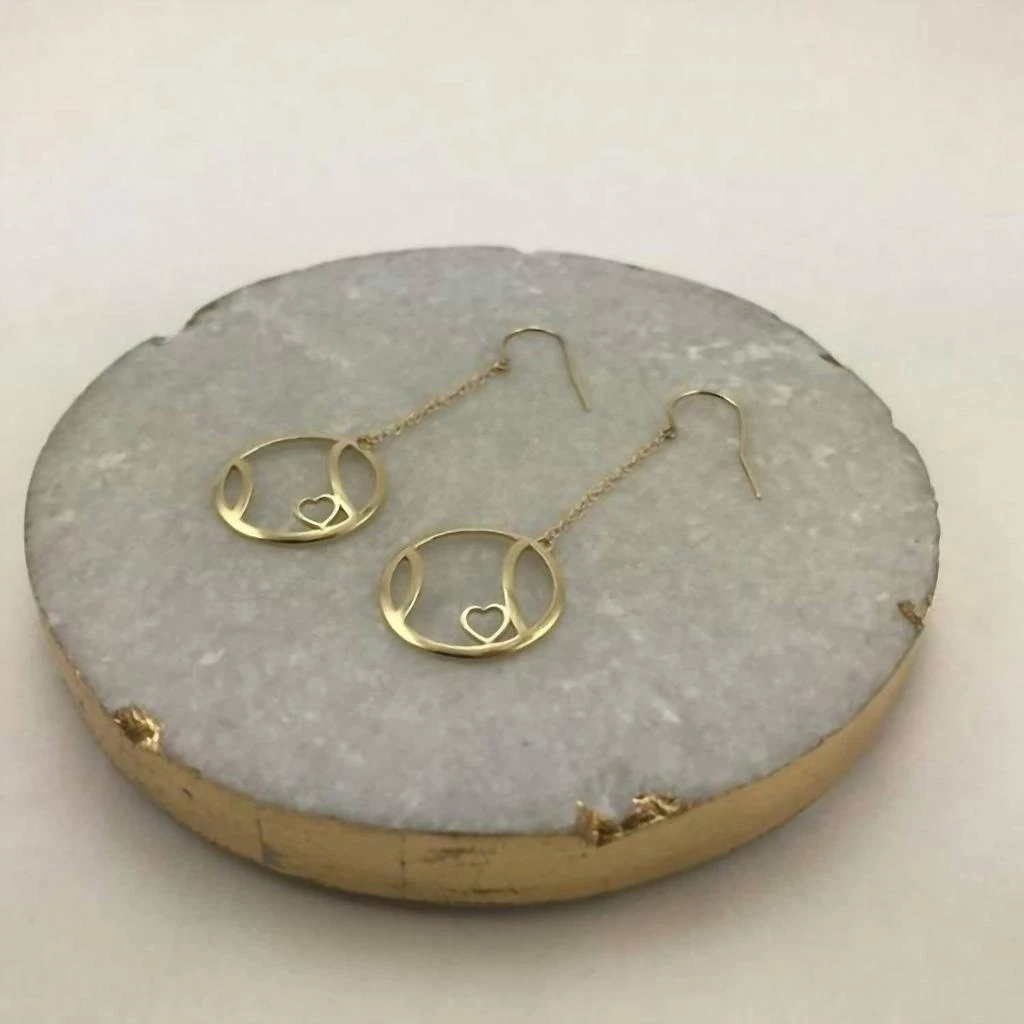Love Love Tennis Love Love Tennis - Women's Ball Heart Solid Earrings 3