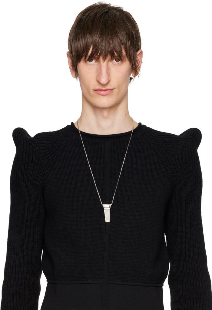 Rick Owens Silver Crystal Trunk Charm Necklace - Necklaces Rick Owens Silver Crystal Trunk Charm Necklace - Necklaces