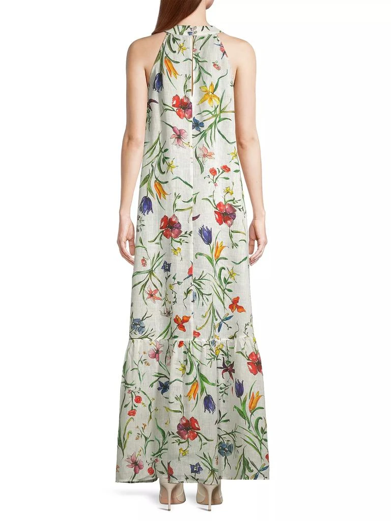 120% Lino Linen Floral Maxi Dress 5