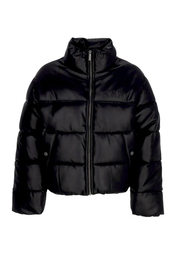 Karl Kani Women's Short Down Jacket W Serif Crop Puffer Jacket Black 1
