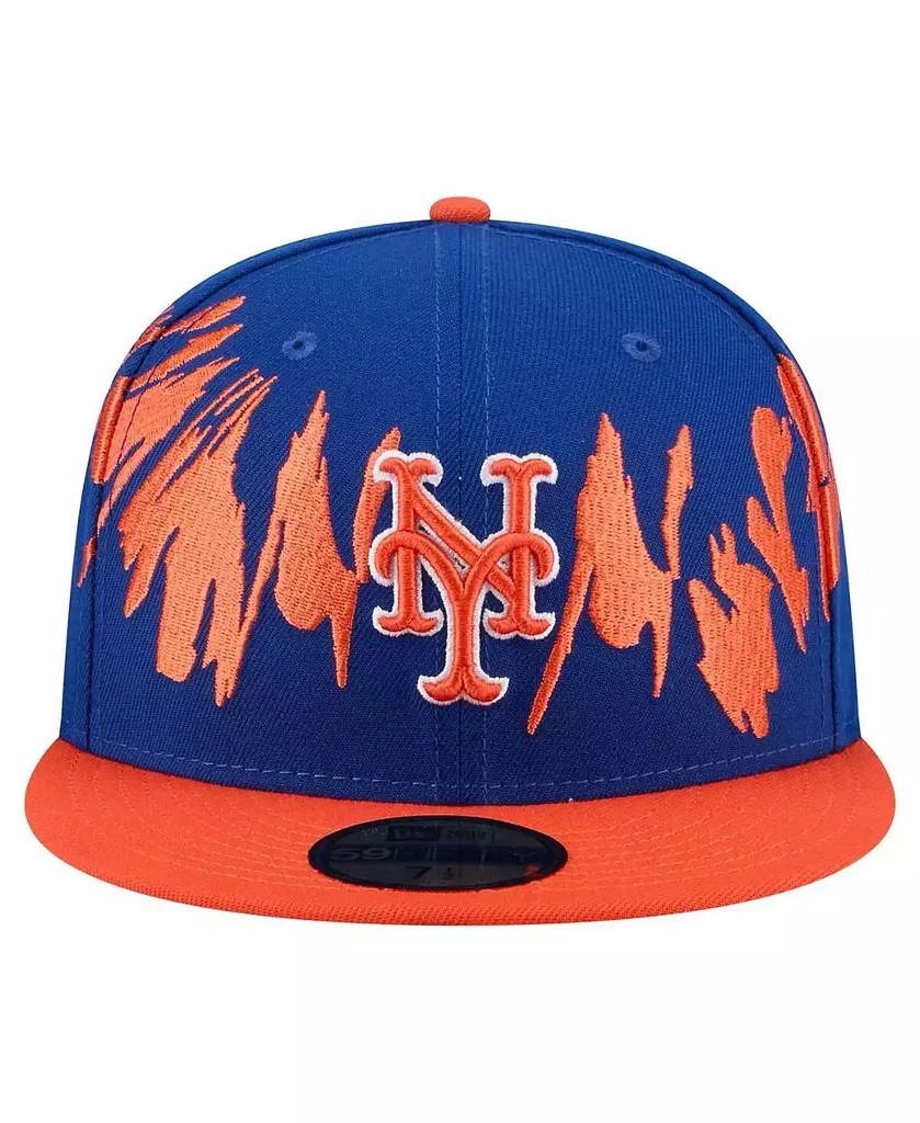 New Era Men's Royal/Orange New York Mets Retro Pattern 59FIFTY Fitted Hat 5