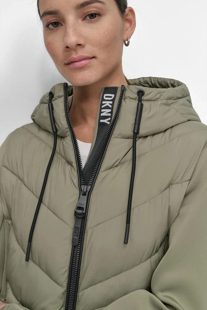 DKNY MIXED MEDIA LIGHT WEIGHT PUFFER 8