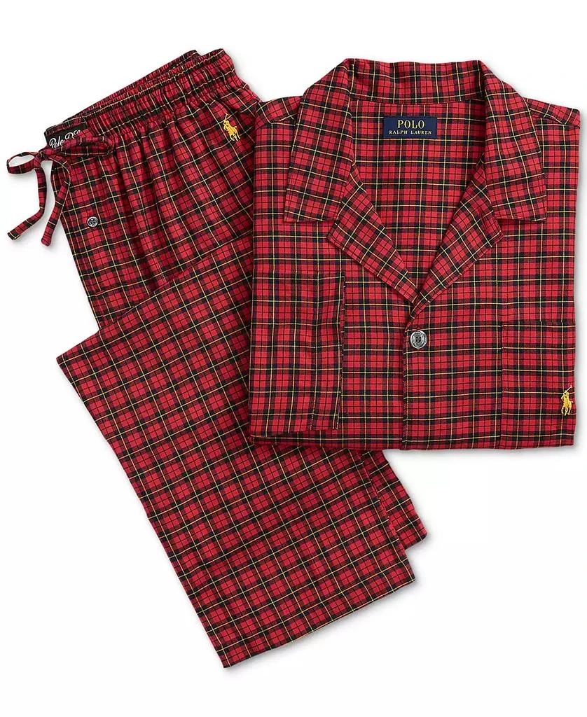 Polo Ralph Lauren Men's 2-Pc. Plaid Flannel Pajamas Set 3