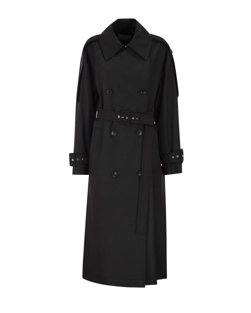 Max Mara Black Water Repellent Twill Trench