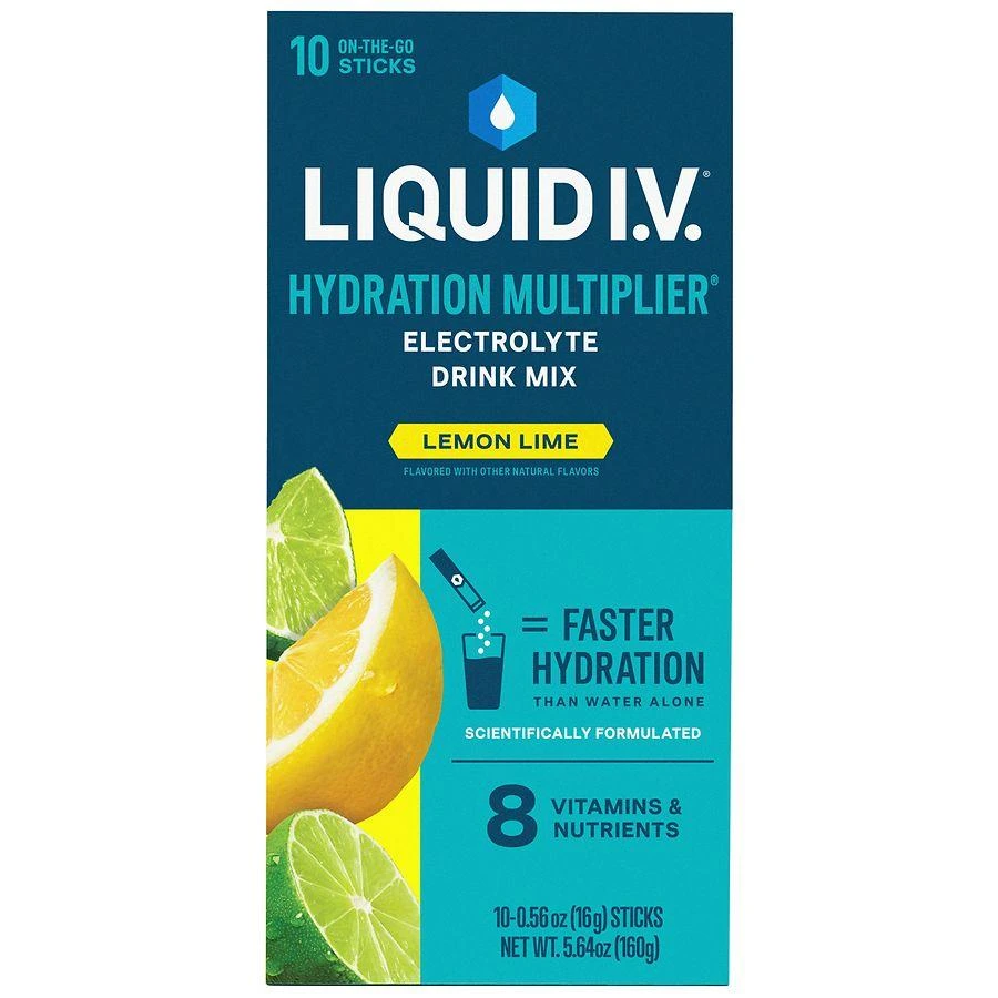 Liquid I.V. Hydration Multiplier, Electrolyte Powder, Supplement Drink Mix Lemon Lime 1