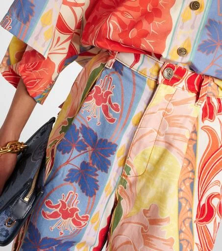 ETRO Printed denim shorts 4