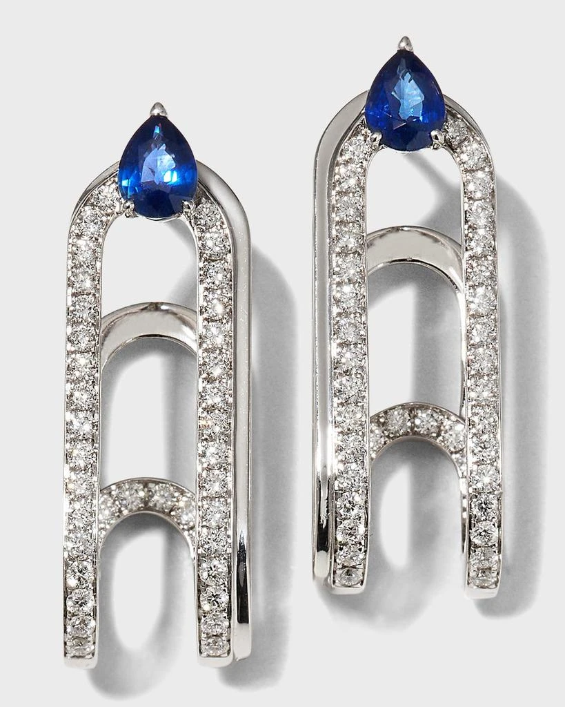 Gismondi 1754 White Gold Sapphire and Diamond Earrings