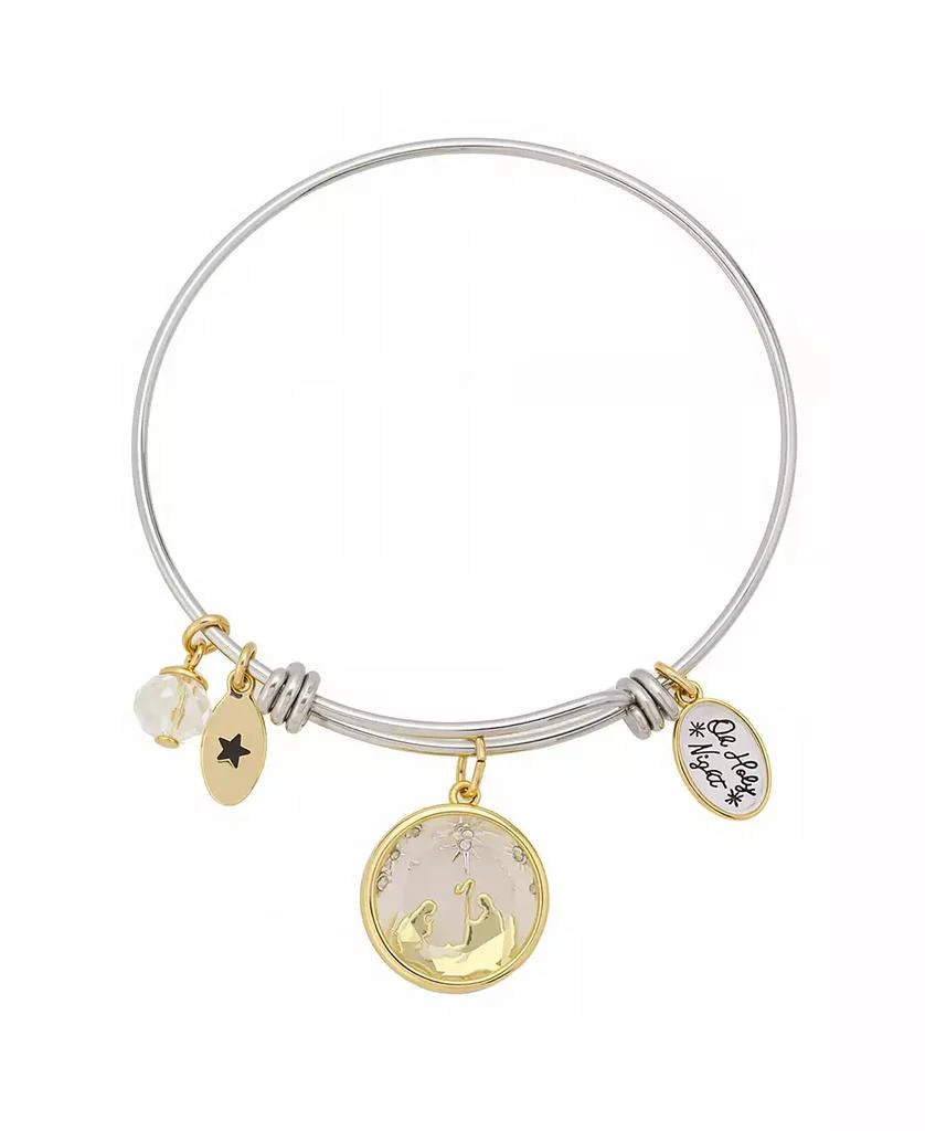 Unwritten Crystal "Oh Holy Night" Pendant Bangle Bracelet