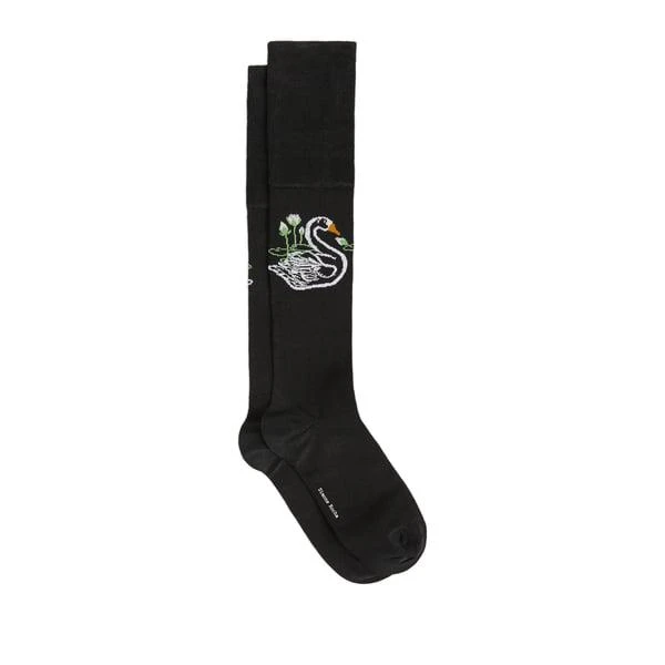 Simone Rocha Calf-length socks with swan design 1