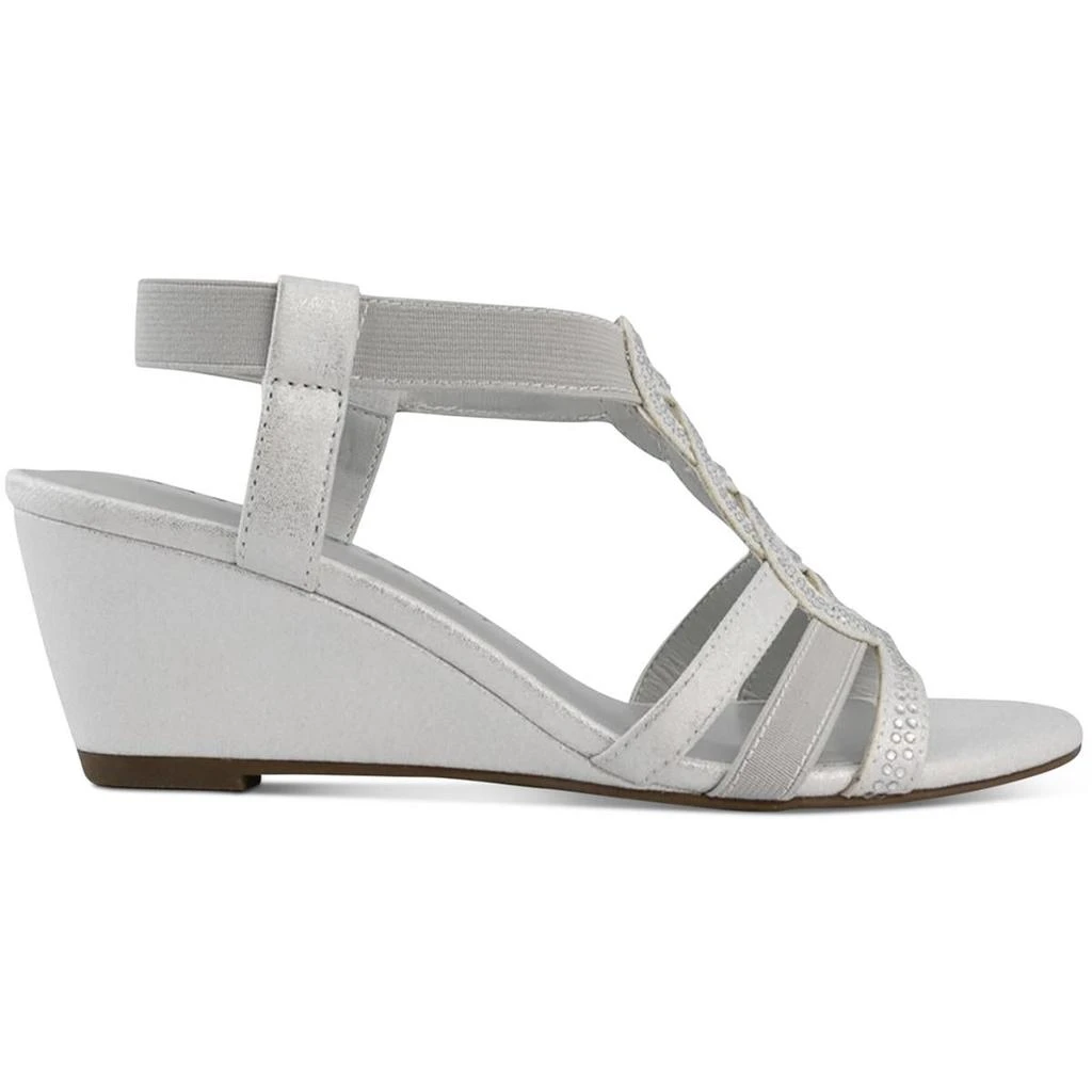 Karen Scott Denice Womens Embellished Slingback Wedge Sandals 3