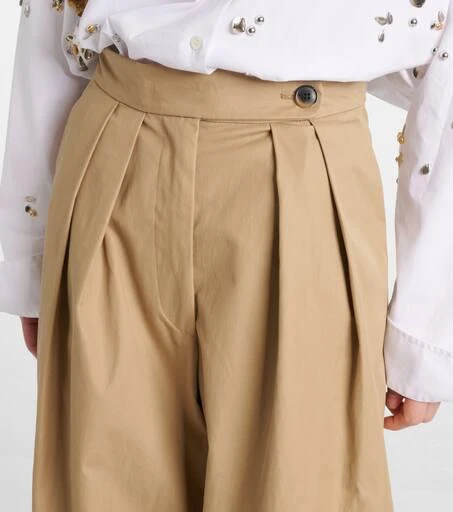Dries Van Noten Low-rise cotton twill wide-leg pants 4