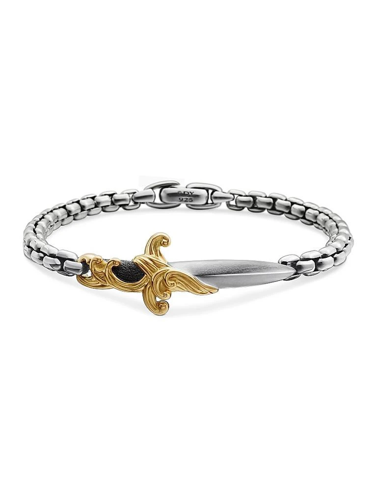 David Yurman Waves Dagger Bracelet with 18K Yellow Gold and Sterling Silver
