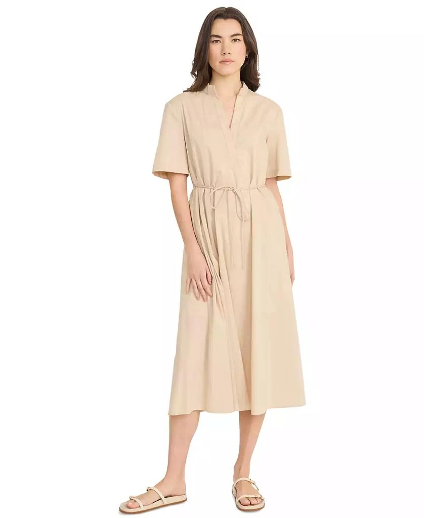 Luxely Women's Tie-Waist V-Neck Short-Sleeve Midi Dress 1