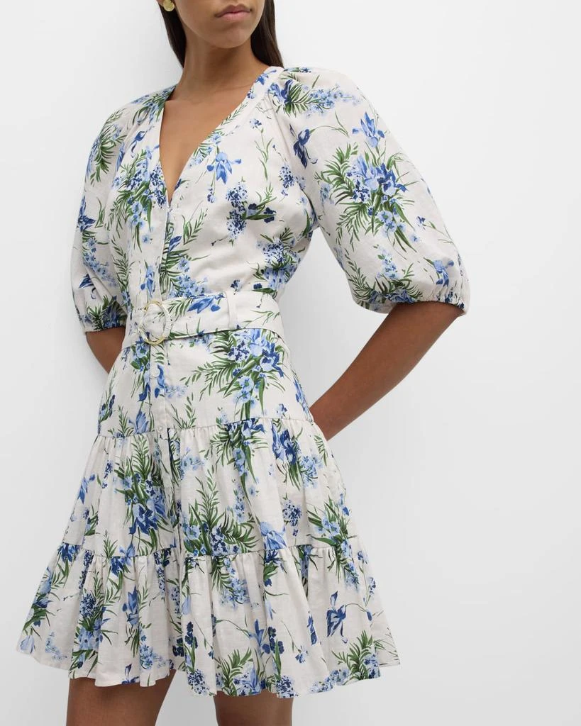 VERONICA BEARD Dewey Floral Button-Front Mini Dress 7