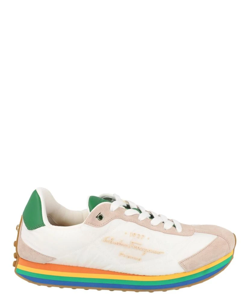 Salvatore Ferragamo Iggy Mixed Media Sneakers 1