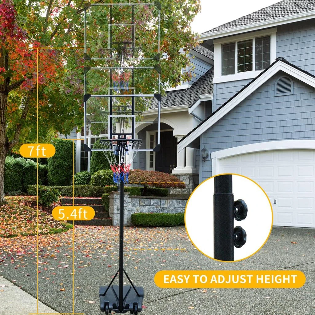 Streamdale Furniture Streamdale Adjustable Height Portable Basketball Hoop with Water-Fillable Base 3