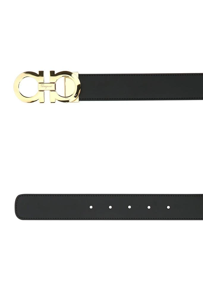 Salvatore Ferragamo Black leather reversible belt 2