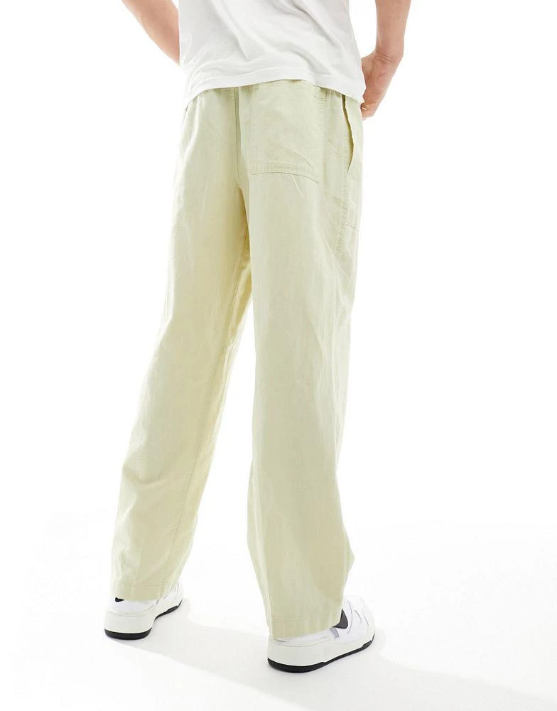 Calvin Klein Calvin Klein Jeans linen trousers in green 2