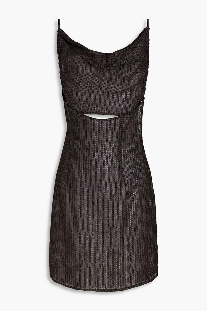 Le Kasha Kharga convertible draped linen mini dress