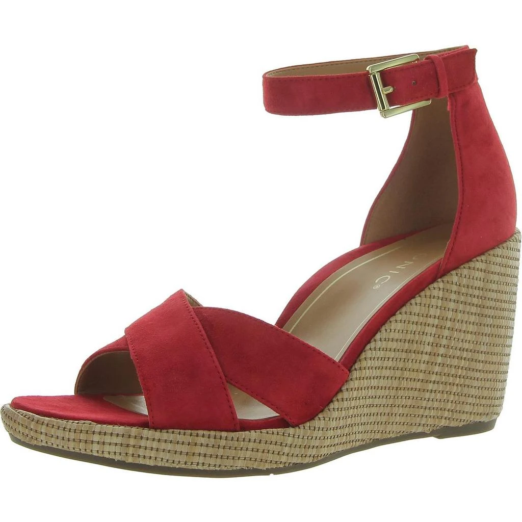 VIONIC Marina Womens Leather Platform Wedge Sandals 4
