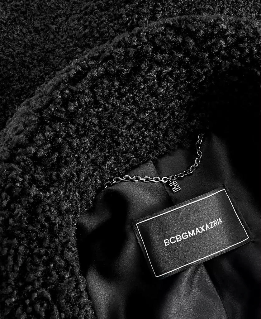 BCBG Women's Notched-Collar Teddy Coat 4