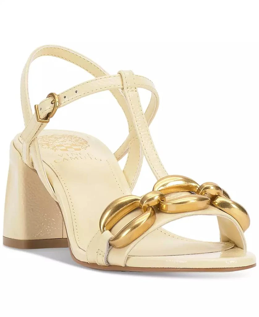 Vince Camuto Women
s Chirie Chain T-Strap Block-Heel Sandals 1