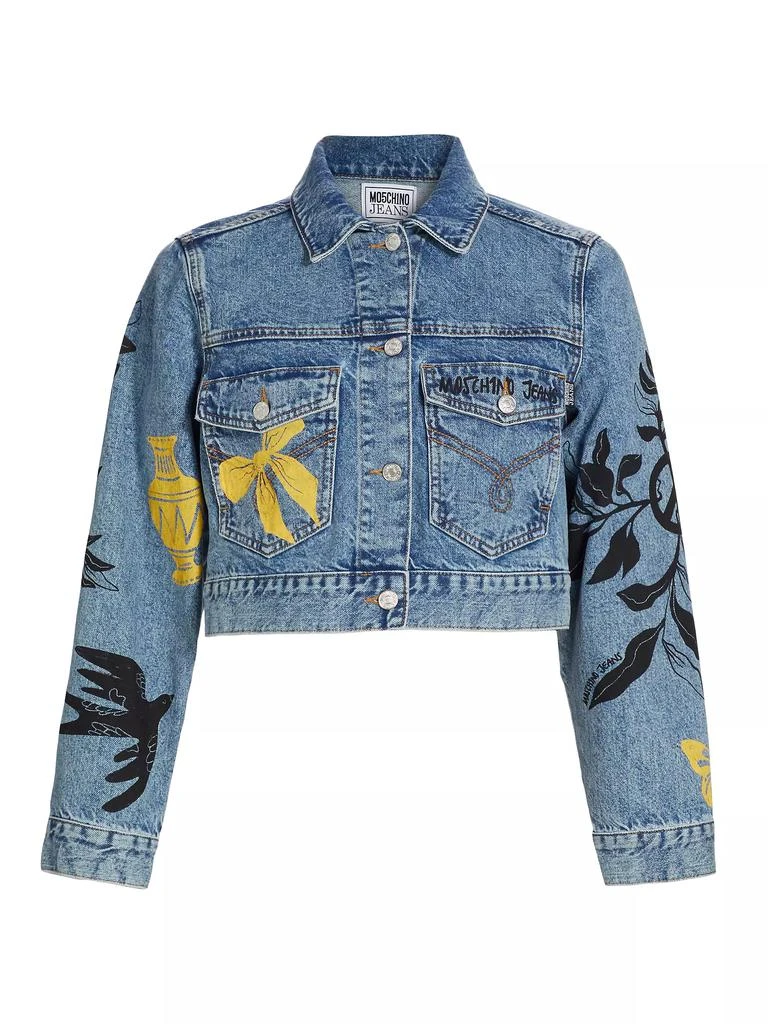 Moschino Jeans Printed Denim Jacket 1